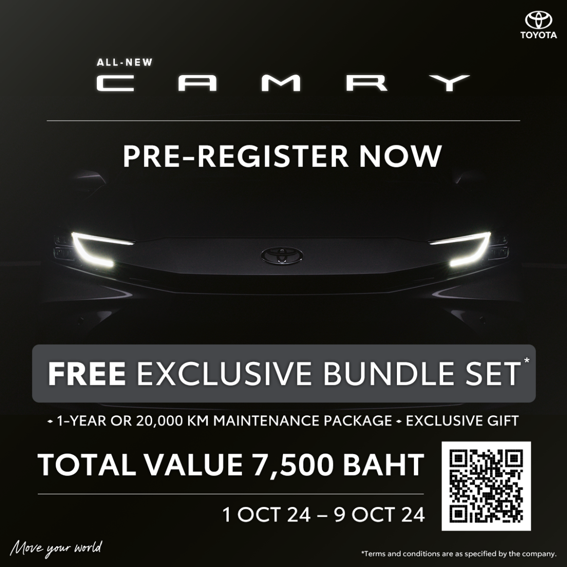 ALL-NEW CAMRY EXCLUSIVE PRE-REGISTER (1 – 9 Oct’24)